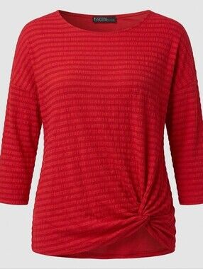 Zanzea Plus Size Striped Front-knot Textured Cotton Long Sleeve Blouse Size 5XL